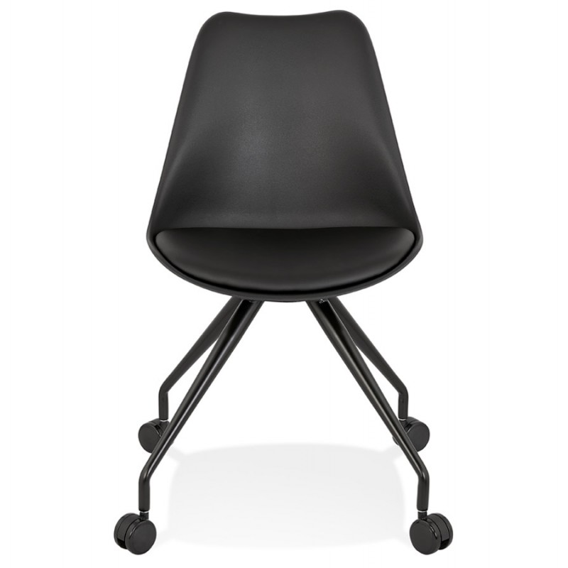 Chaise de bureau design sur roulettes ALVIZE (noir) - image 59853