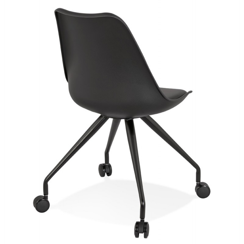 Chaise de bureau design sur roulettes ALVIZE (noir) - image 59855