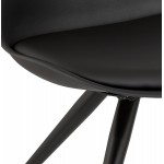 Chaise de bureau design sur roulettes ALVIZE (noir)