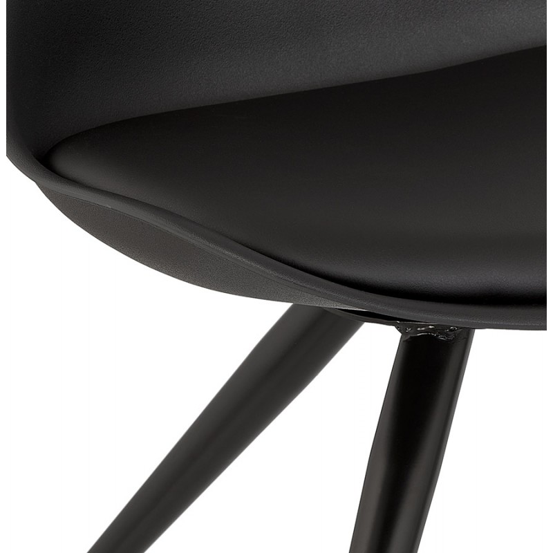 Chaise de bureau design sur roulettes ALVIZE (noir) - image 59858