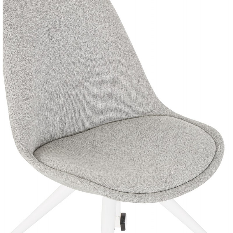 Chaise de bureau design sur roulettes en tissu ARISTIDE (gris) - image 59866