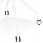 Chaise de bureau design sur roulettes en tissu ARISTIDE (gris)