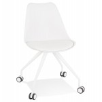 Design office chair on wheels ALVIZE (white)