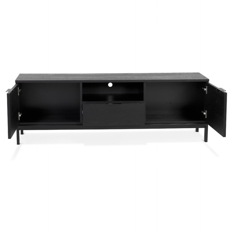 TV stand 2 doors, 1 drawer, 1 niche 150 cm PACO (black) - image 59932