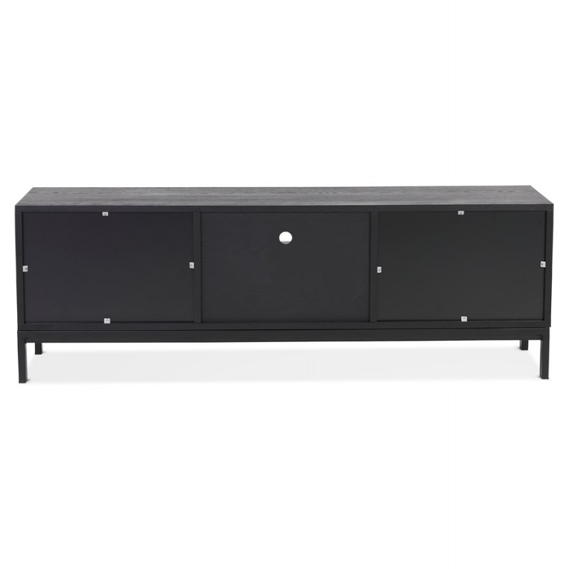 Meuble TV 2 portes, 1 tiroir, 1 niche 150 cm PACO (noir) - image 59935