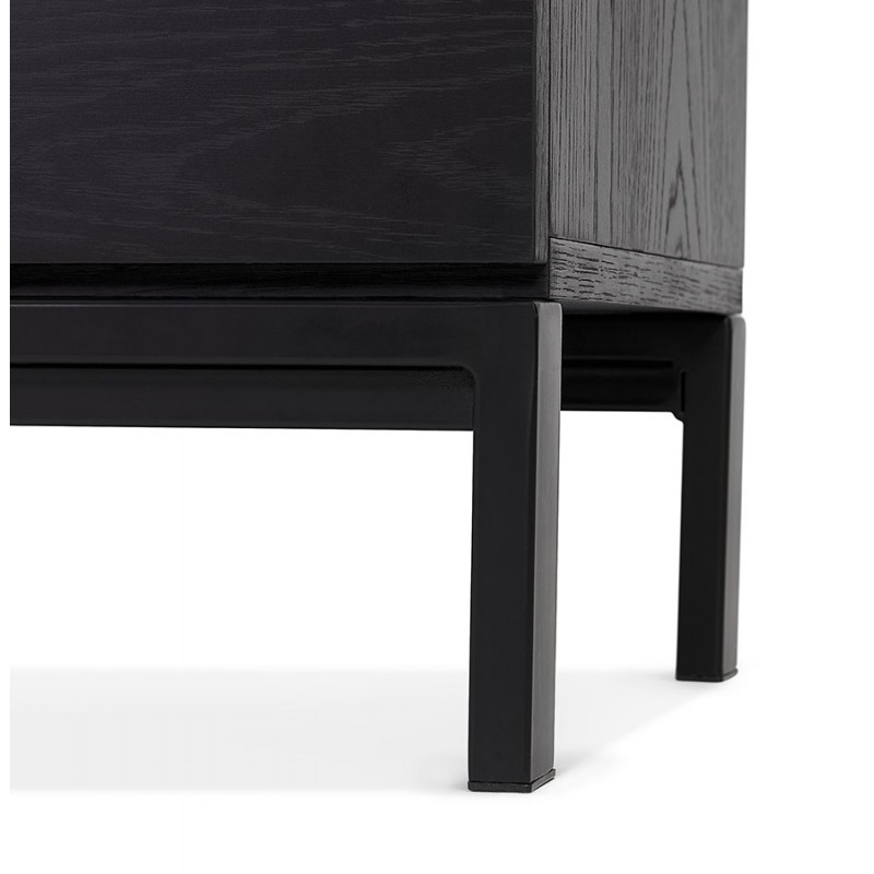 Meuble TV 2 portes, 1 tiroir, 1 niche 150 cm PACO (noir) - image 59941