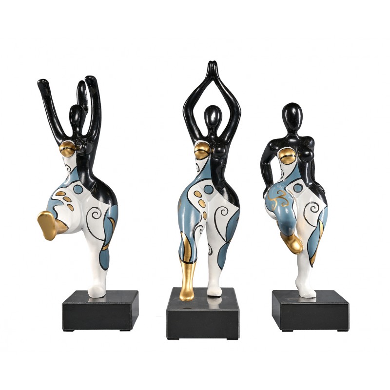 Set de 3 magnifiques statues en résine DANSEUSES