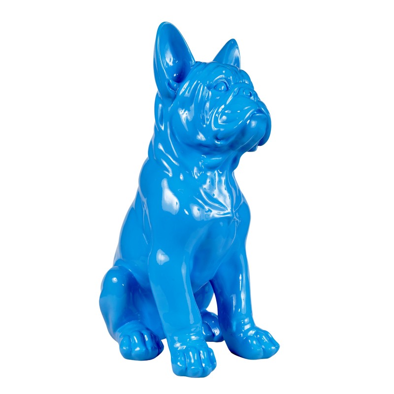 Statua decorativa in resina BULLDOG SEATED (H58 cm / L36 cm) (blu) - image 60070