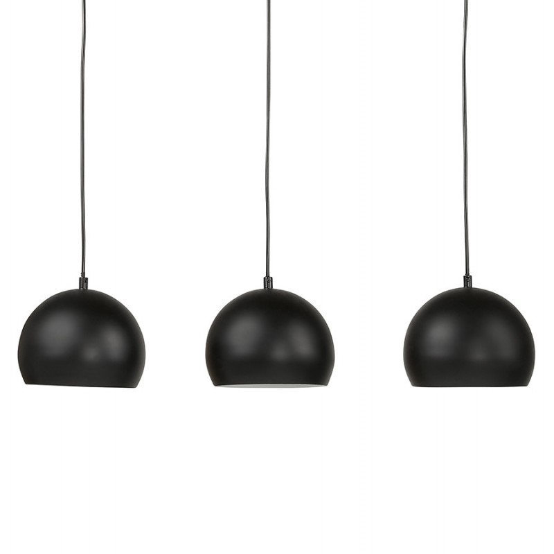 Lámpara de suspensión metálica 3 bolas OLIVIA (negro) - image 60171