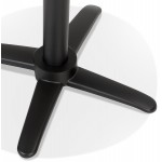 Table de terrasse pliable carrée pied noir ROSIE (noir) (68x68 cm)