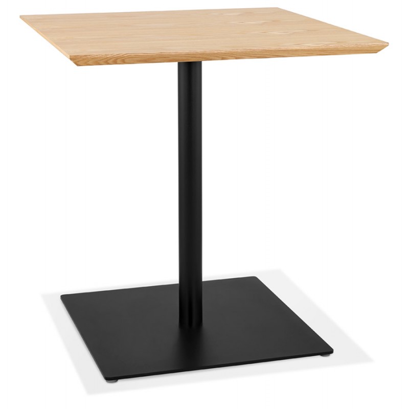 Table design carré pied noir ADRIANA (naturel) (70x70 cm) - image 60235
