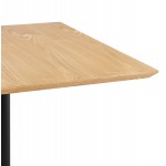 Table design carré pied noir ADRIANA (naturel) (70x70 cm)