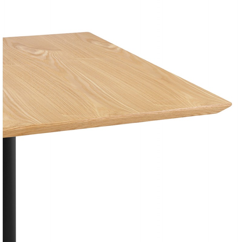 Design table square foot black ADRIANA (natural) (70x70 cm) - image 60239