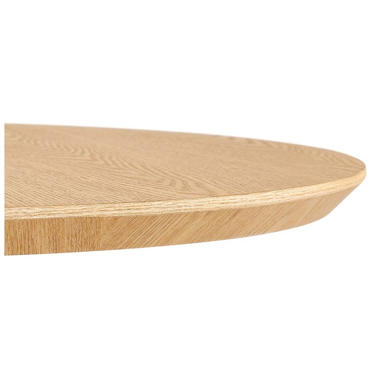 Table à manger ronde design pied blanc SHORTY (Ø 80 cm) (naturel) - image 60263