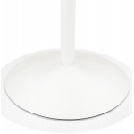 Table à manger ronde design pied blanc CHARLINE (Ø 80 cm) (blanc)