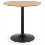 Round dining table design black foot SHORTY (Ø 80 cm) (natural)