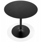 Table à manger ronde design pied noir SHORTY (Ø 80 cm) (noir)