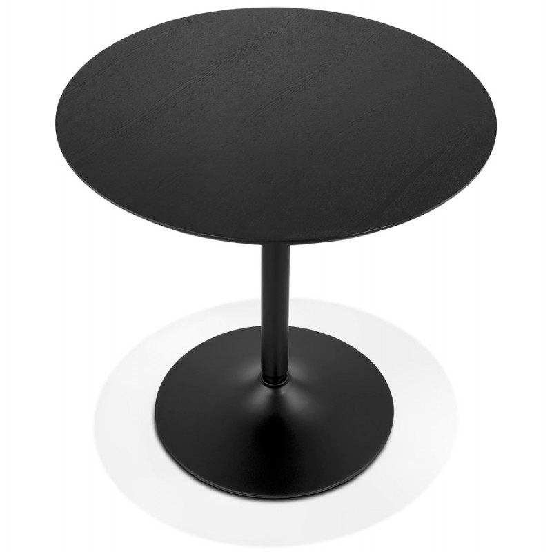 Mesa de comedor redonda diseño pie negro SHORTY (Ø 80 cm) (negro) - image 60281
