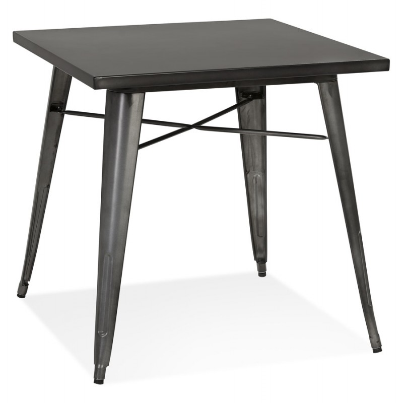 Tavolo da pranzo industriale quadrato ALBANE (grigio scuro) (76x76 cm) - image 60288