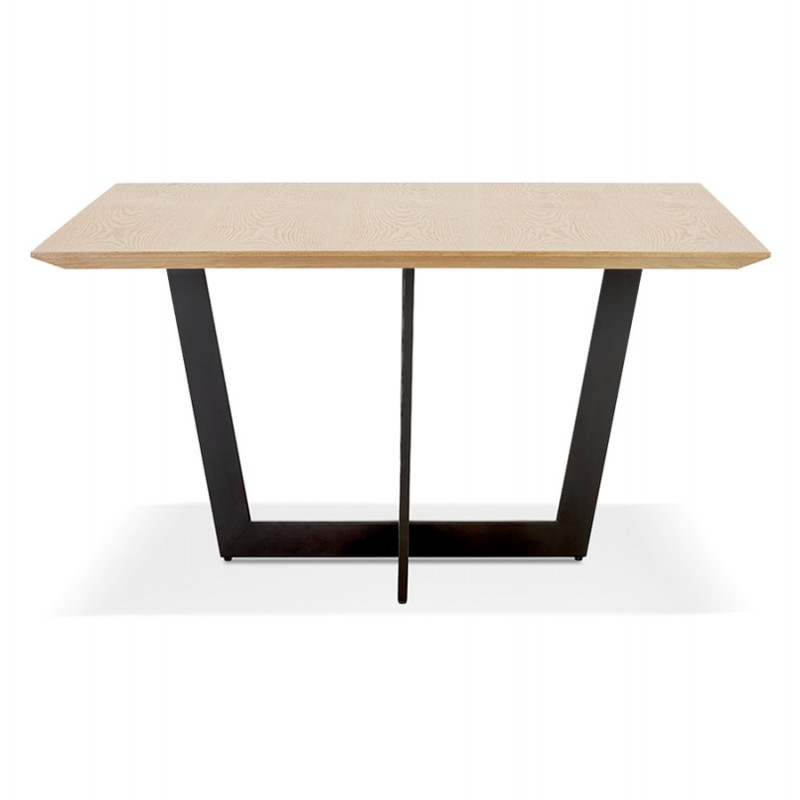 Table à manger design en bois et métal EMILIE (naturel) (140x140 cm) - image 60307