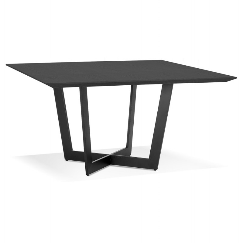 Table à manger design en bois et métal EMILIE (noir) (140x140 cm) - image 60314