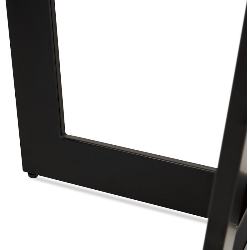 Mesa de comedor de diseño en madera y metal EMILIE (negro) (140x140 cm) - image 60320
