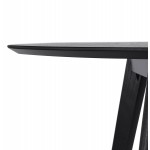 Table à manger industrielle en bois MILLET (Ø 120 cm) (noir)