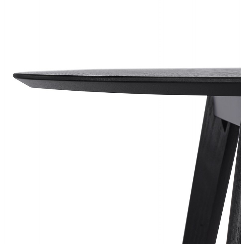 Table à manger industrielle en bois MILLET (Ø 120 cm) (noir) - image 60325