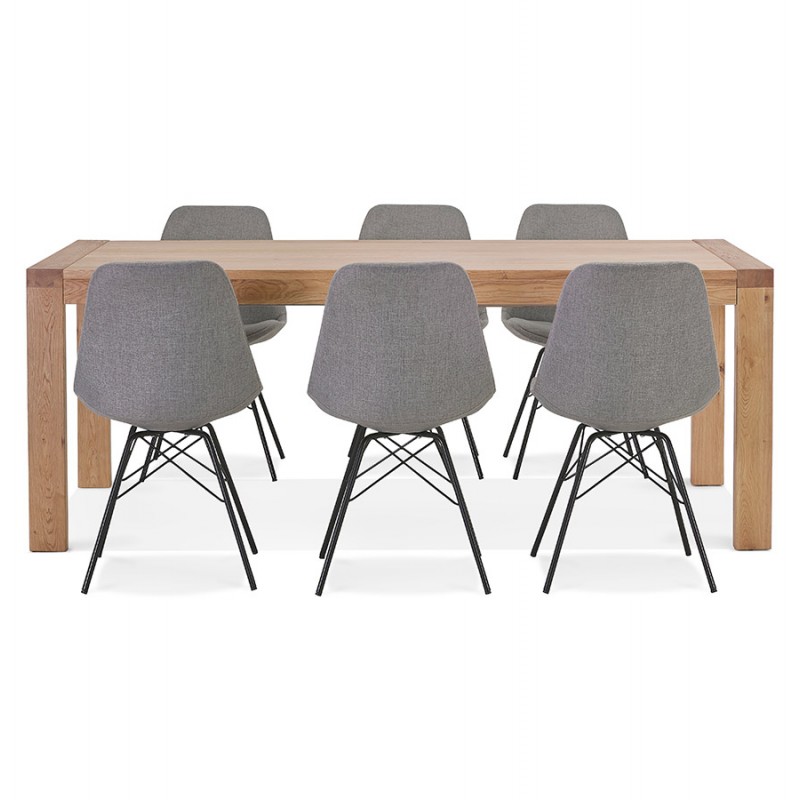 Table à manger extensible en chêne FLORA (finition naturel) (100x200-280 cm) - image 60346