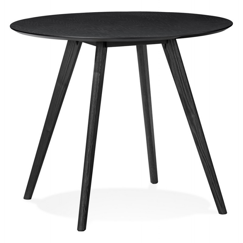 Mesa de comedor redonda diseño industrial ALICIA (Ø 90 cm) (negro) - image 60347