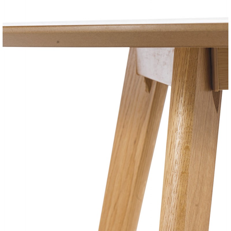 Tavolo da pranzo rotondo design scandinavo ALICIA (Ø 90 cm) (naturale) - image 60358