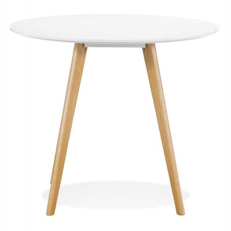 Table à manger ronde design scandinave ALICIA (Ø 90 cm) (blanc) - image 60362