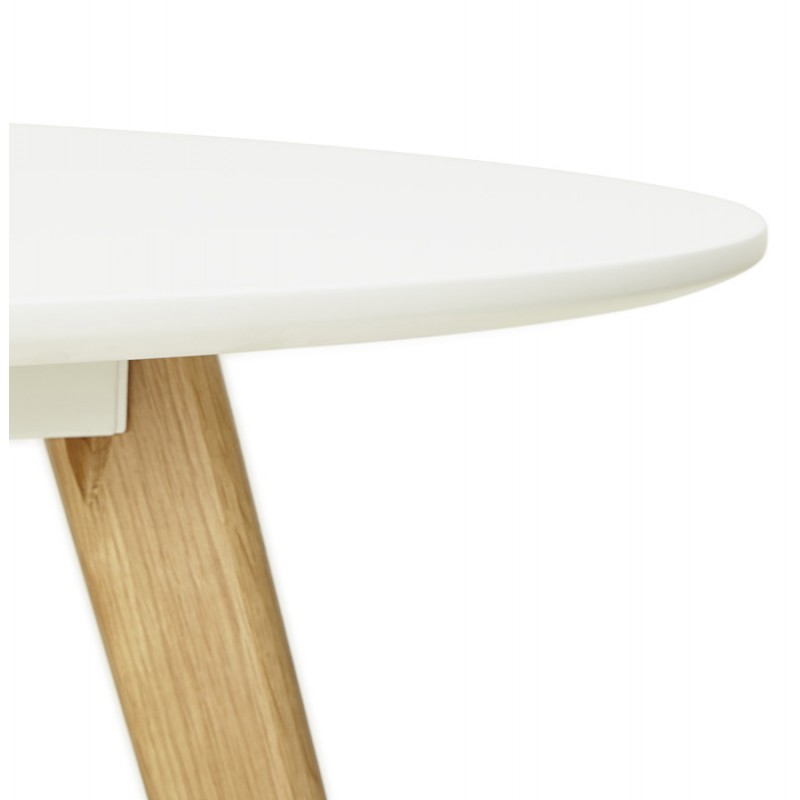 Tavolo da pranzo rotondo design scandinavo ALICIA (Ø 90 cm) (bianco) - image 60364