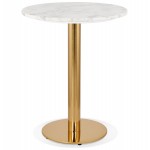 Table d'appoint design ronde style rétro GABIN (Ø 60 cm) (blanc)