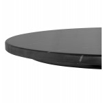 Side table round design marble effect CELESTE (Ø 60 cm) (black)
