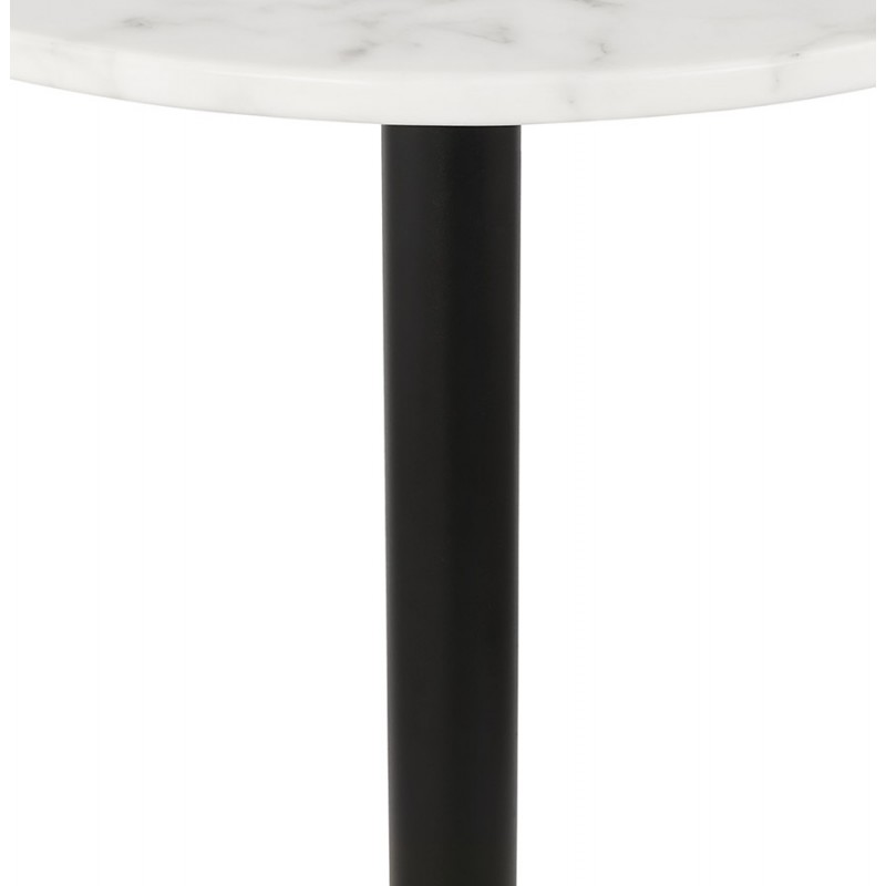 Table d'appoint design ronde effet marbre GASTON (Ø 60 cm) (blanc) - image 60413