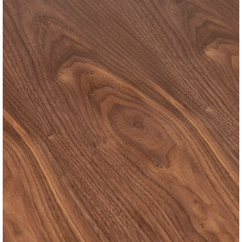 Round dining table design black foot WANNY (Ø 120 cm) (walnut) - image 60429