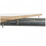 Mesa de comedor extensible en madera y patas metálicas blancas MARIE (170-270x100 cm) (blanco)