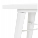 Table à manger industrielle carré ALBANE (76x76 cm) (blanc)