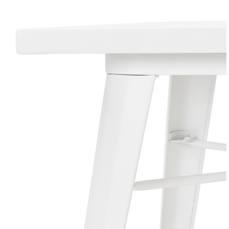 Table à manger industrielle carré ALBANE (76x76 cm) (blanc) - image 60499