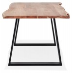 Tavolo da pranzo in legno massello di acacia LANA (100x240 cm) (finitura naturale)