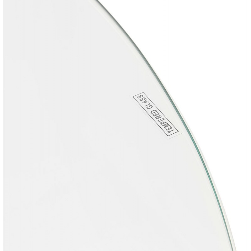 Mesa de comedor redonda de cristal JALAN (Ø 100 cm) (transparente) - image 60542