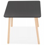 Dining table design square foot beech wood JANINE (80x80 cm) (black)