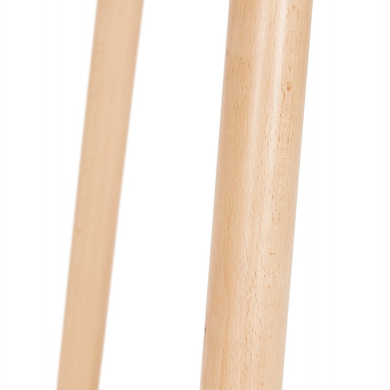 Mesa de comedor de diseño de madera de haya de pie cuadrado JANINE (80x80 cm) (negro) - image 60574