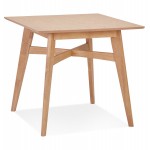 Table de repas design carré en bois MARTIAL (80x80 cm) (naturel)
