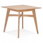 Dining table design square wooden MARTIAL (80x80 cm) (natural)