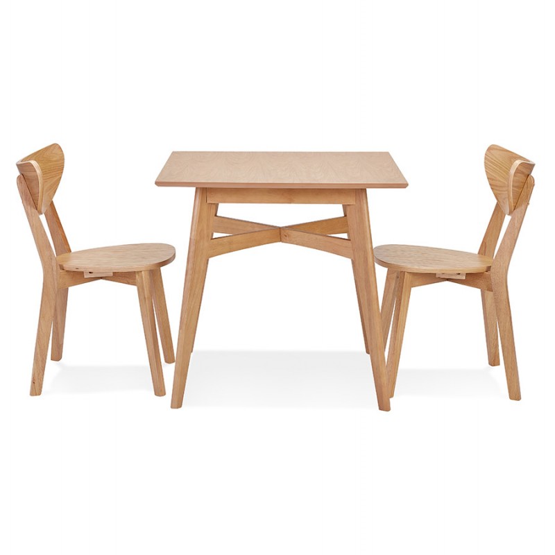 Tavolo da pranzo design quadrato in legno MARTIAL (80x80 cm) (naturale) - image 60606