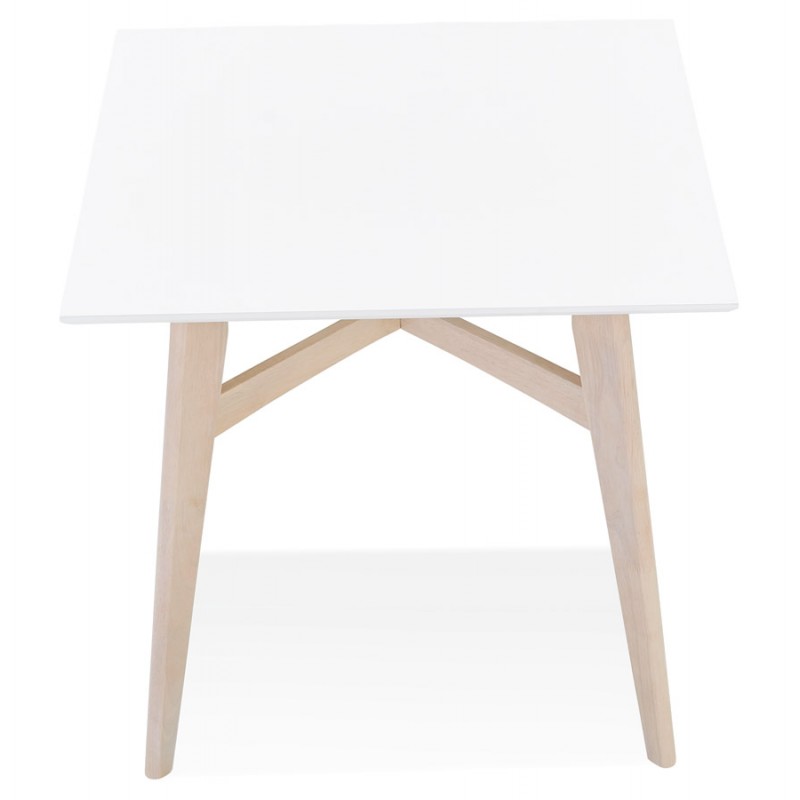 Table de repas design carré en bois MARTIAL (80x80 cm) (blanc) - image 60610