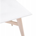 Table de repas design carré en bois MARTIAL (80x80 cm) (blanc)