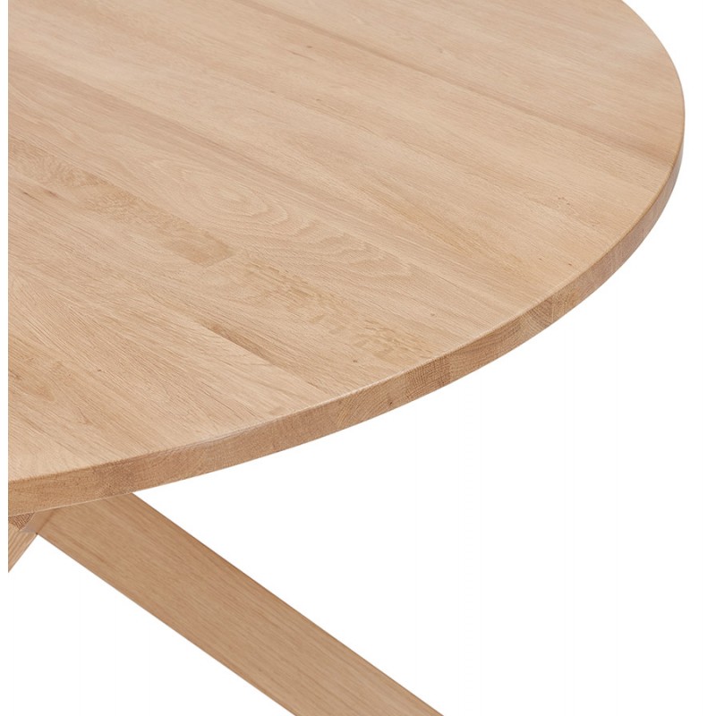 Mesa de comedor redonda de diseño en roble macizo VALENTINE (Ø 120 cm) (natural) - image 60621